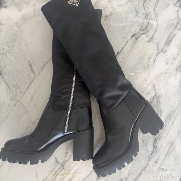 Prada Black Women's Knee-High Boots - Picture 7 of 9